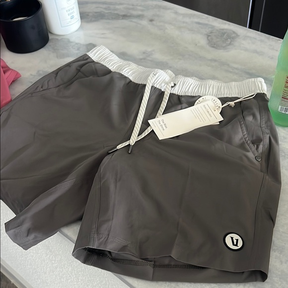 Vuori Other - Vuori Men's Athletic Shorts in Gray and White